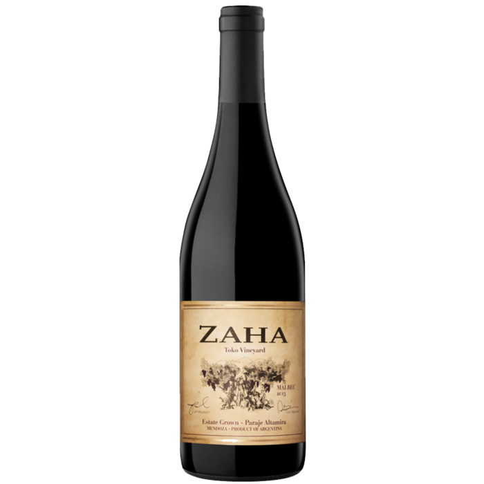 Zaha Malbec 2020 Toko Vineyard - 92 pts. Robert Parker