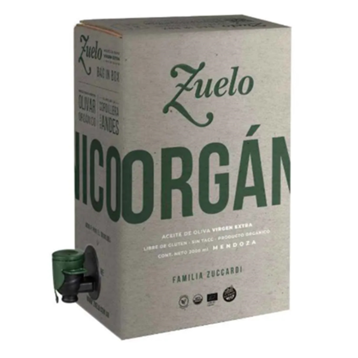 Aceite de Oliva Zuelo Organico Bag in Box x2 Litros - Familia Zuccardi