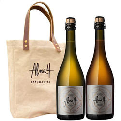 Bolso de Lona x2 Alma 4: 1 Pinot Chardonnay & 1 Pinot Rose